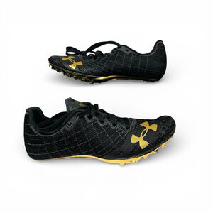 Under Armour Track Shoes Size 5 Balck and Gold